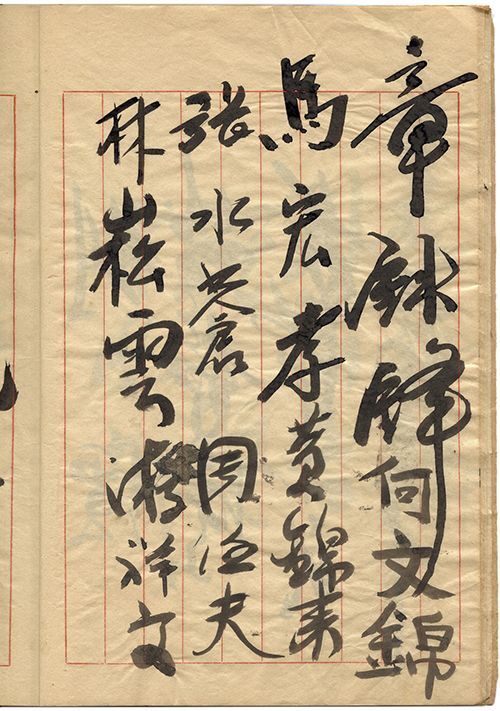 張水蒼		林崧雲	章銖鋒	馬宏孝	黃錦來	 何文錦