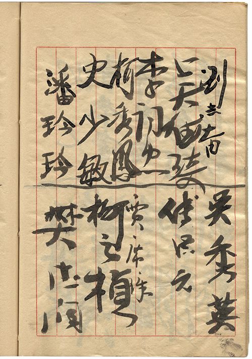 柳之禎 吳佳臻 柯秀鳳	史少敏	潘枔枔	吳秀英 賈屈珠	樊志潤
